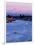 Mt. Hood and Columbia River from Jantzen Beach, Portland, USA-Ryan Fox-Framed Photographic Print