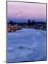 Mt. Hood and Columbia River from Jantzen Beach, Portland, USA-Ryan Fox-Mounted Premium Photographic Print