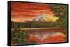 Mt. Hood at Sunrise, Lost Lake, Oregon-null-Framed Stretched Canvas