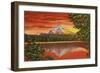 Mt. Hood at Sunrise, Lost Lake, Oregon-null-Framed Art Print