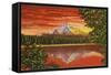 Mt. Hood at Sunrise, Lost Lake, Oregon-null-Framed Stretched Canvas