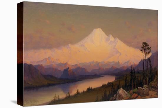 Mt. Hood at Sunset-James Everett Stuart-Stretched Canvas