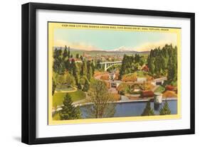 Mt. Hood, City Park, Portland, Oregon-null-Framed Art Print