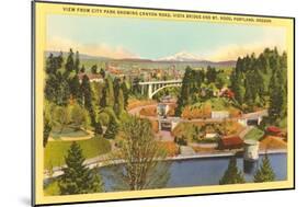 Mt. Hood, City Park, Portland, Oregon-null-Mounted Art Print