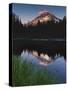 Mt. Hood from Mirror Lake, Mt. Hood National Forest, Oregon, USA-Charles Gurche-Stretched Canvas