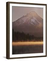 Mt. Hood from Trilliam Lake, Mt. Hood National Forest, Oregon, USA-Charles Gurche-Framed Premium Photographic Print