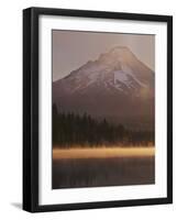 Mt. Hood from Trilliam Lake, Mt. Hood National Forest, Oregon, USA-Charles Gurche-Framed Photographic Print