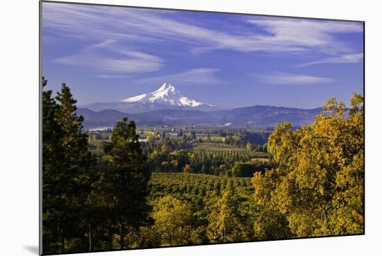 Mt. Hood, Hood River Valley, Columbia River Gorge National Scenic Area, Oregon-Craig Tuttle-Mounted Photographic Print