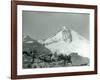 Mt. Hood, Oregon - Hikers with Horses Photograph-Lantern Press-Framed Art Print