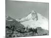 Mt. Hood, Oregon - Hikers with Horses Photograph-Lantern Press-Mounted Art Print