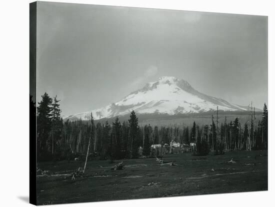 Mt. Hood, Oregon - Horse Meadow and Camp Photograph-Lantern Press-Stretched Canvas