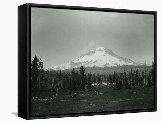 Mt. Hood, Oregon - Horse Meadow and Camp Photograph-Lantern Press-Framed Stretched Canvas