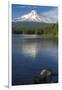 Mt. Hood, Oregon. Reflected and Shining over Trillium Lake-Michael Qualls-Framed Premium Photographic Print