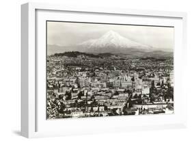 Mt. Hood over Portland, Oregon-null-Framed Art Print