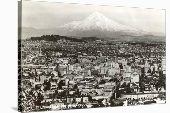 Mt. Hood over Portland, Oregon-null-Stretched Canvas