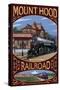 Mt. Hood Railroad - Hood River, Oregon, c.2008-Lantern Press-Stretched Canvas