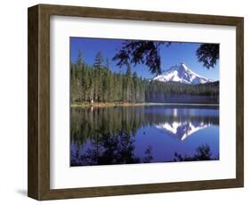 Mt. Hood Reflected in Frog Lake, Oregon, USA-Janis Miglavs-Framed Photographic Print