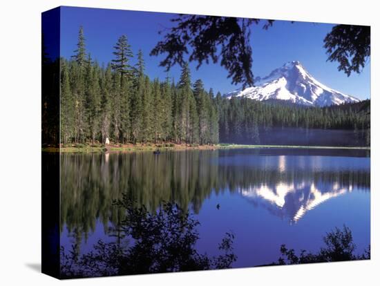 Mt. Hood Reflected in Frog Lake, Oregon, USA-Janis Miglavs-Stretched Canvas