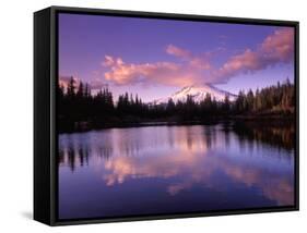 Mt. Hood Reflected in Mirror Lake, Oregon Cascades, USA-Janis Miglavs-Framed Stretched Canvas
