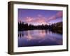 Mt. Hood Reflected in Mirror Lake, Oregon Cascades, USA-Janis Miglavs-Framed Premium Photographic Print