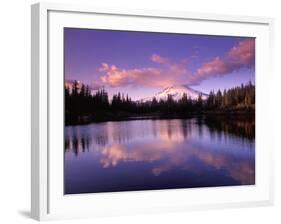 Mt. Hood Reflected in Mirror Lake, Oregon Cascades, USA-Janis Miglavs-Framed Photographic Print