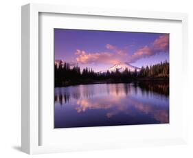 Mt. Hood Reflected in Mirror Lake, Oregon Cascades, USA-Janis Miglavs-Framed Photographic Print