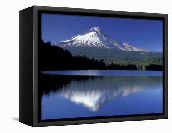 Mt. Hood Reflected in Trillium Lake, Oregon, USA-Jamie & Judy Wild-Framed Stretched Canvas