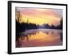 Mt. Hood Reflection at Sunrise-Steve Terrill-Framed Photographic Print