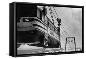 Mt. Hood Skiway Lift View from Upper Terminal - Mt. Hood, OR-Lantern Press-Framed Stretched Canvas