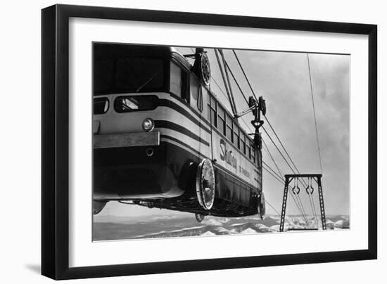 Mt. Hood Skiway Lift View from Upper Terminal - Mt. Hood, OR-Lantern Press-Framed Art Print