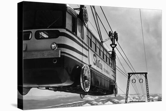 Mt. Hood Skiway Lift View from Upper Terminal - Mt. Hood, OR-Lantern Press-Stretched Canvas