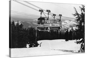 Mt. Hood Skiway to Timberline Lodge Photograph - Mt. Hood, OR-Lantern Press-Stretched Canvas