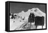 Mt. Hood Timberline Lodge Ski Lift Photograph - Mt. Hood, OR-Lantern Press-Framed Stretched Canvas