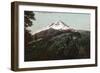 Mt. Jefferson, Oregon Mountain View - Mt. Jefferson, OR-Lantern Press-Framed Art Print