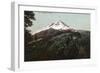 Mt. Jefferson, Oregon Mountain View - Mt. Jefferson, OR-Lantern Press-Framed Art Print