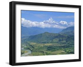 Mt. Machapuchare (Machhapuchhre) 7059M, 'The Fishtail' Peak, Himalayas, Nepal-Gavin Hellier-Framed Premium Photographic Print