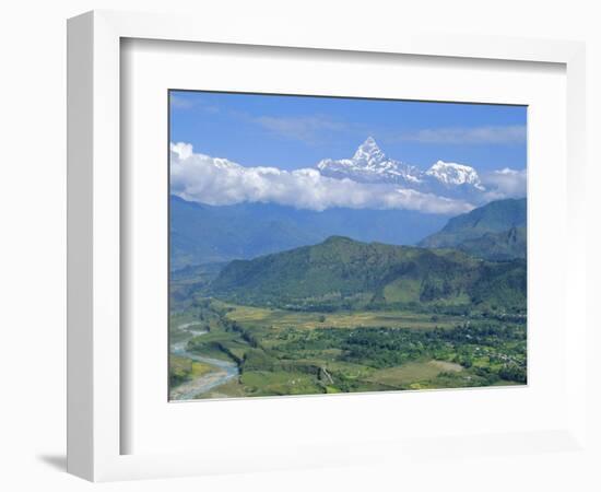 Mt. Machapuchare (Machhapuchhre) 7059M, 'The Fishtail' Peak, Himalayas, Nepal-Gavin Hellier-Framed Photographic Print