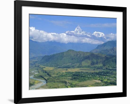 Mt. Machapuchare (Machhapuchhre) 7059M, 'The Fishtail' Peak, Himalayas, Nepal-Gavin Hellier-Framed Photographic Print