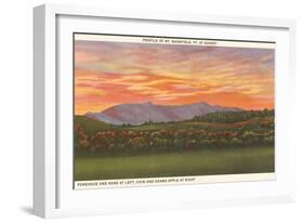 Mt. Mansfield at Sunset, Vermont-null-Framed Art Print