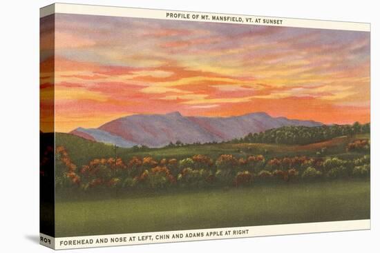 Mt. Mansfield at Sunset, Vermont-null-Stretched Canvas