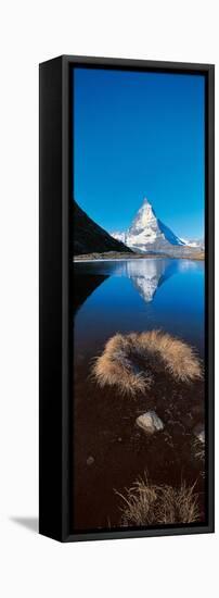 Mt Matterhorn and Riffel Lake Switzerland-null-Framed Stretched Canvas
