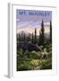 Mt. McKinley, Alaska - Moose and Calf-Lantern Press-Framed Art Print