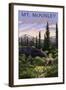 Mt. McKinley, Alaska - Moose and Calf-Lantern Press-Framed Art Print