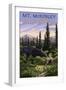 Mt. McKinley, Alaska - Moose and Calf-Lantern Press-Framed Art Print