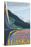 Mt. McKinley, Alaska - Railroad Scene-Lantern Press-Stretched Canvas