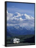 Mt. McKinley and RV, Denali National Park, Alaska, USA-Hugh Rose-Framed Photographic Print