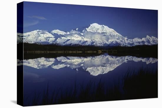 Mt, Mckinley (Denali) from Reflection Pond, Denali-null-Stretched Canvas