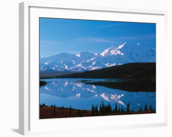 Mt. McKinley Reflecting In Wonder Lake, Denali National Park, Alaska, USA-Dee Ann Pederson-Framed Photographic Print