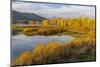 Mt. Moran and golden aspen trees from Oxbow Bend, Grand Teton National Park, Wyoming-Adam Jones-Mounted Photographic Print