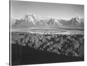 Mt. Moran And Jackson Lake From Signal Hill Grand "Teton NP" Wyoming. 1933-1942-Ansel Adams-Stretched Canvas